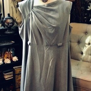 CALVIN KLEIN Dress lined Sz 20W NWT GRAY